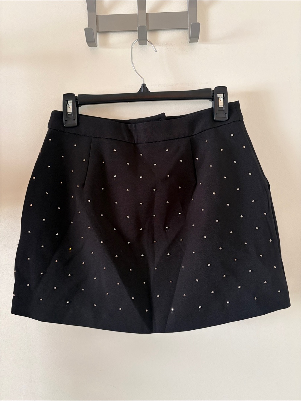 ASOS Petite Black Mini Skirt with Silver Studs - Picture 3 of 3